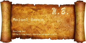 Meisel Bence névjegykártya